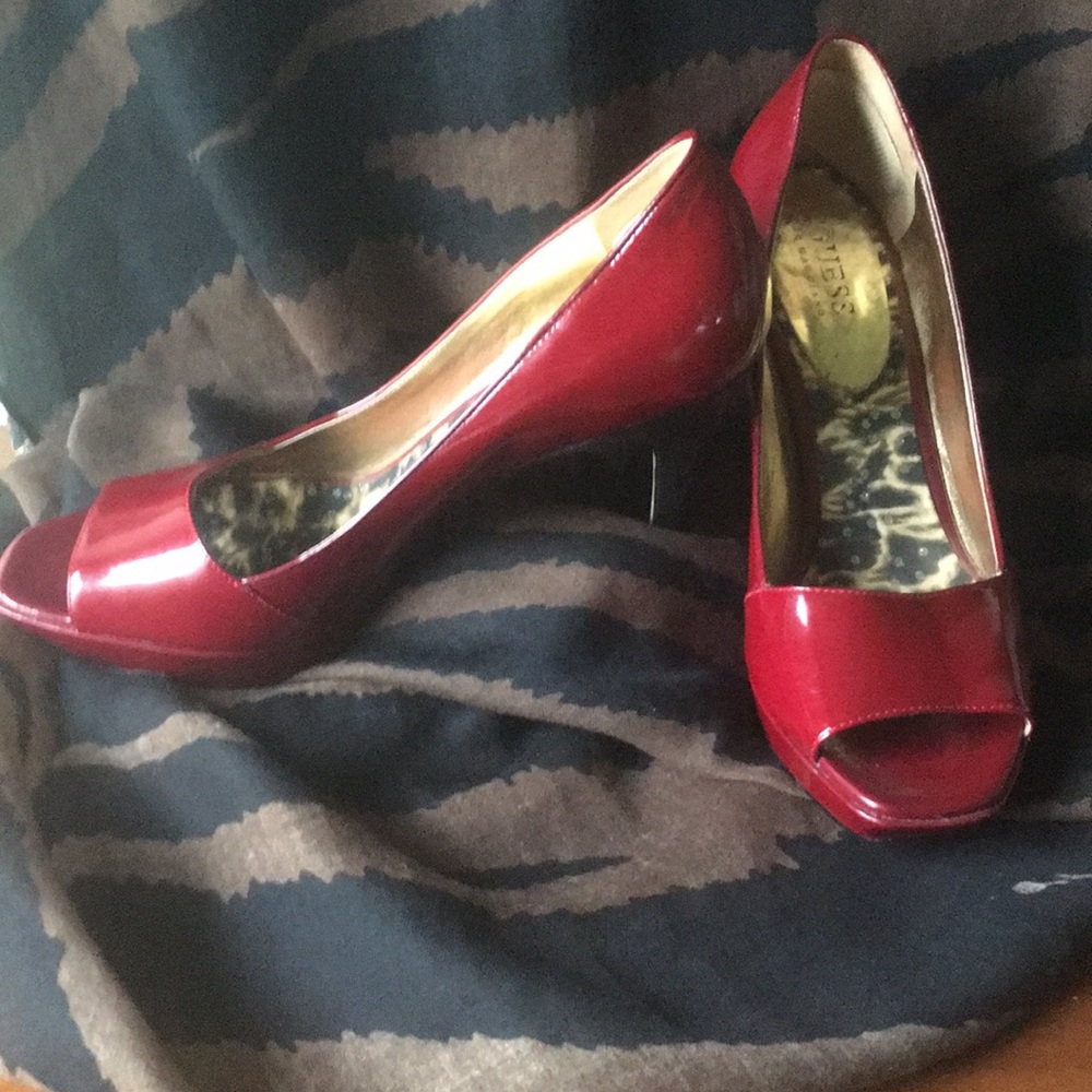 Guess by Marciano Open Toe Platform Heel Pumps